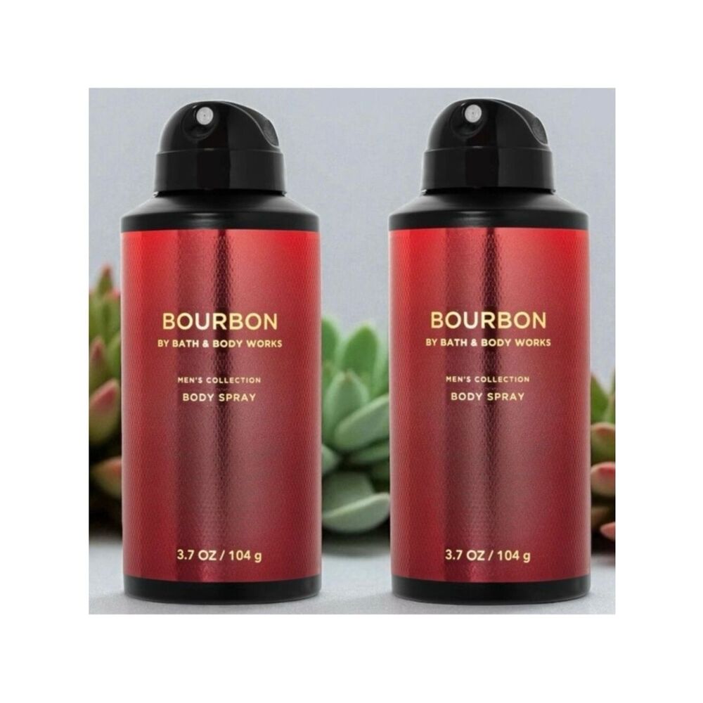 Bath & Body Works Lot of 2 Bourbon Men’s Collection Body Spray Pepper Amber Oak